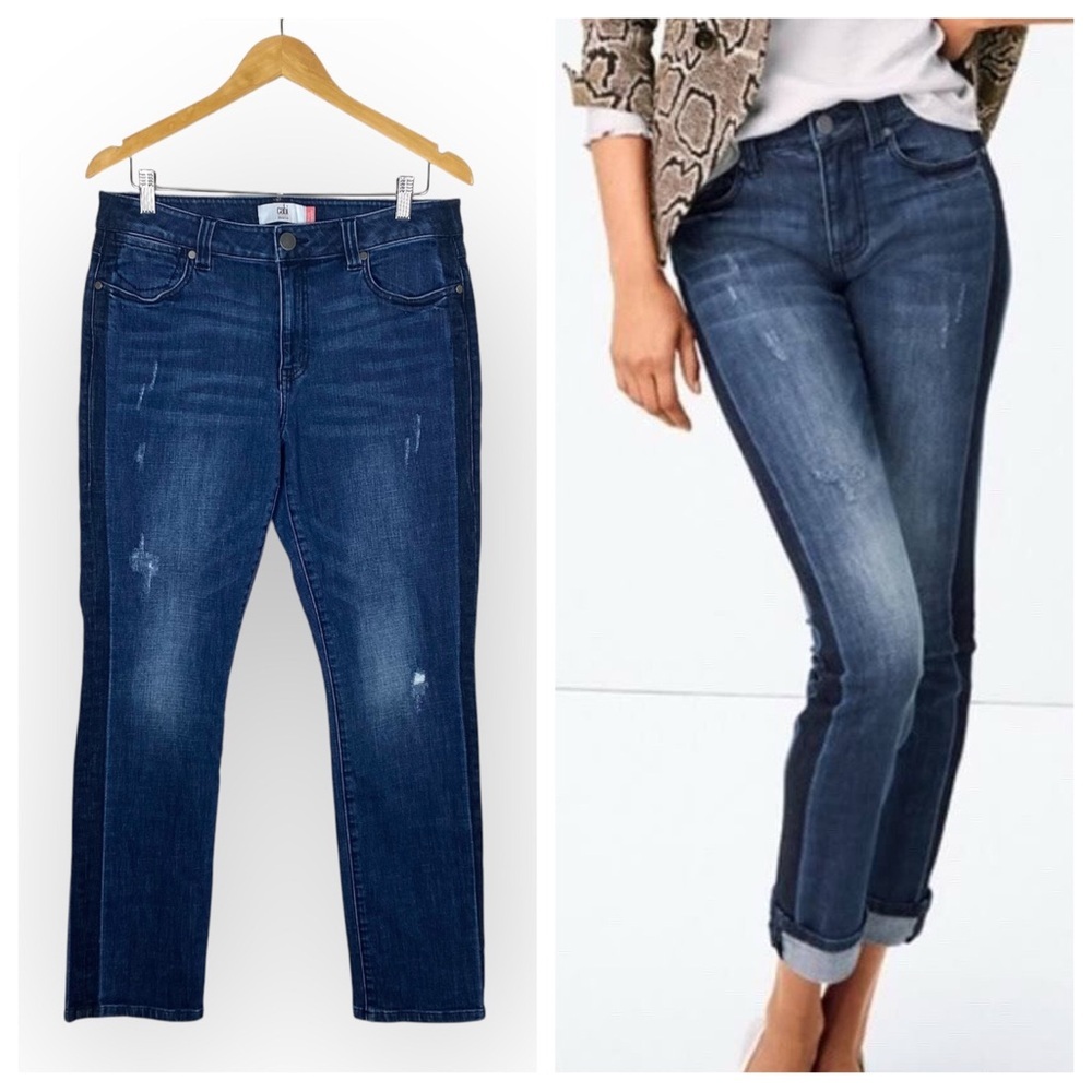 CAbi #3750 Tuxedo Straight High Rise Jeans size 10